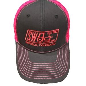 Swag Inc Bayfield Co Pink Gray  Embroidery OSFM‎ Paramount Apparel H 176